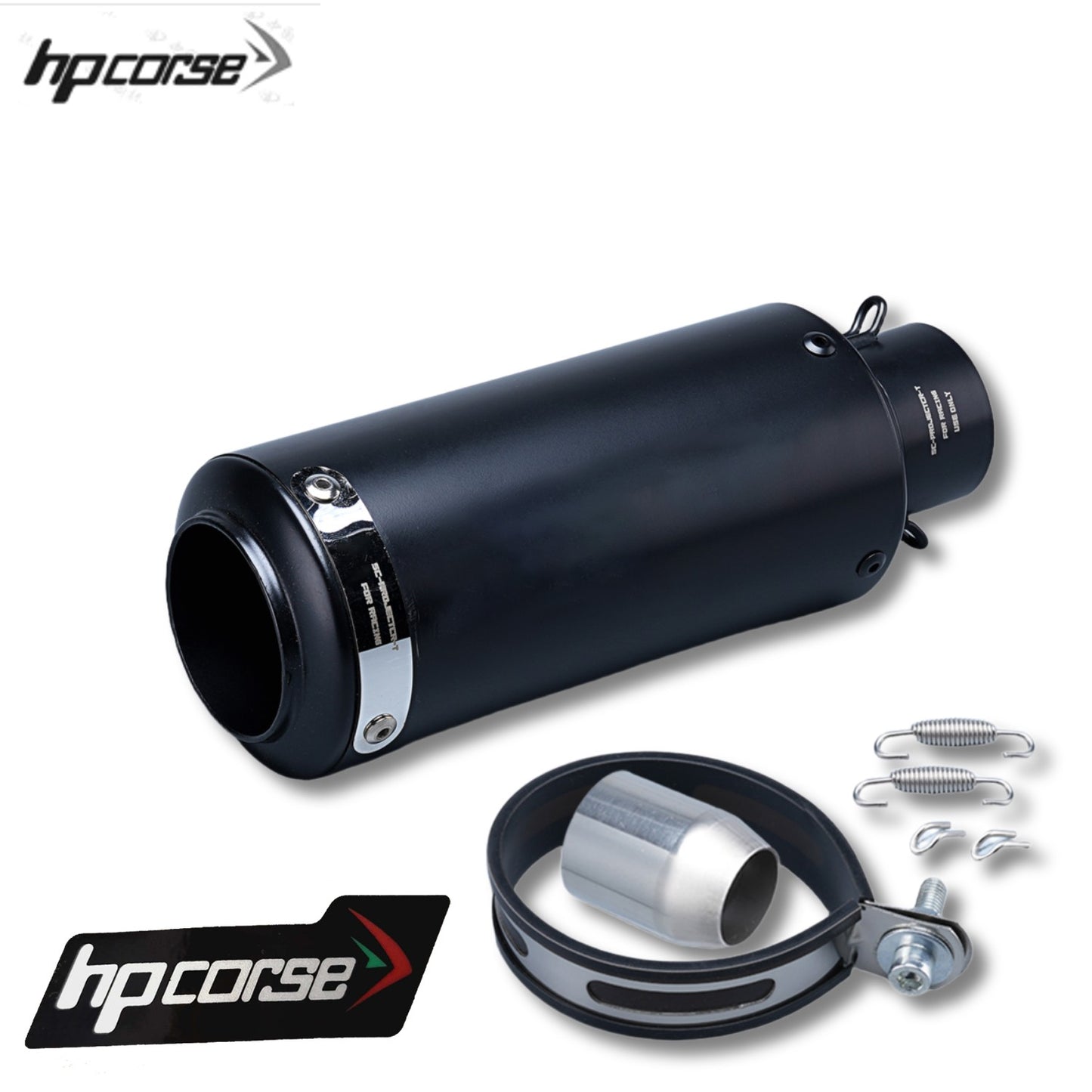 Universal 51mm motorcycle exhaust inox muffler carbon fiber exhaust for z900 R3 R25 MT07 MT09 R1 Z400 Z650