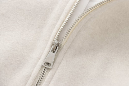 MUJER Red Zipper Bomber Jackets for Women Soft Cropped Jackets Woman 2025 Long Sleeve Woman's Sports Jacket New in Outerwears