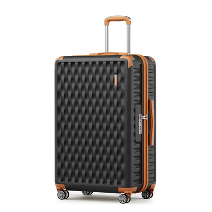 Melalenia Luggage, Hard Shell ABS Suitcase with TSA Lock with Spinner Wheel, Lightweight Checked Medium Luggage for Travel