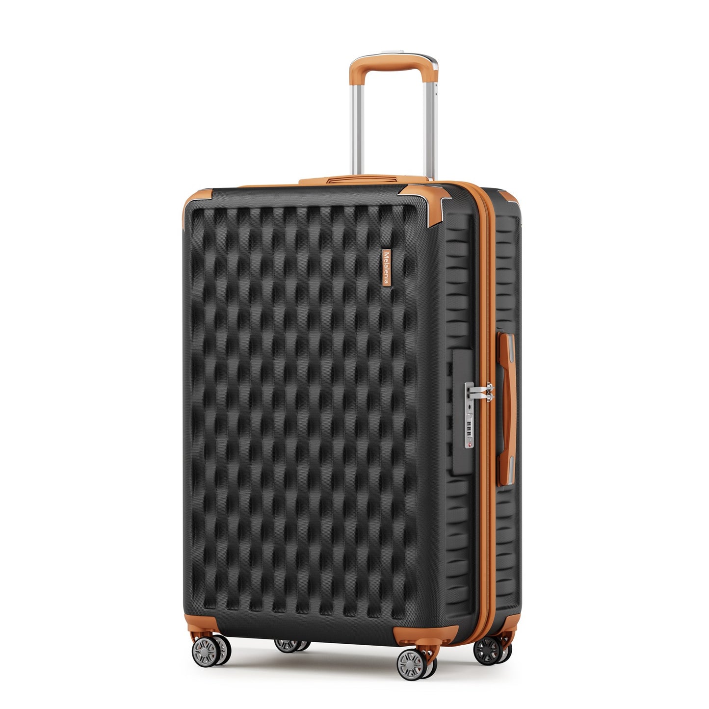 Melalenia Luggage, Hard Shell ABS Suitcase with TSA Lock with Spinner Wheel, Lightweight Checked Medium Luggage for Travel