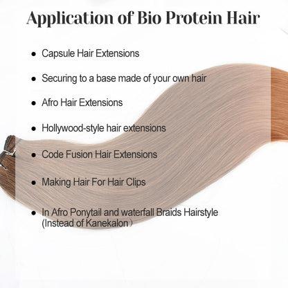 Cabelo Sintético Russo Liso de 65cm 200g, Extensões de Cabelo de Fibra com Bio Proteína Resistente ao Calor, Rabo de Cavalo para Cosplay