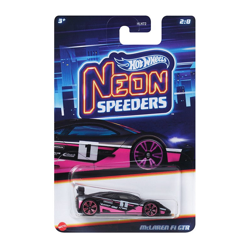 Hot Wheels Neon Speeders Series 8 Diecast Car Set 1/64 Scale Models Mazda RX-7 Datsun 510 B C D HLH72 Collectible Toy Xmas Gifts