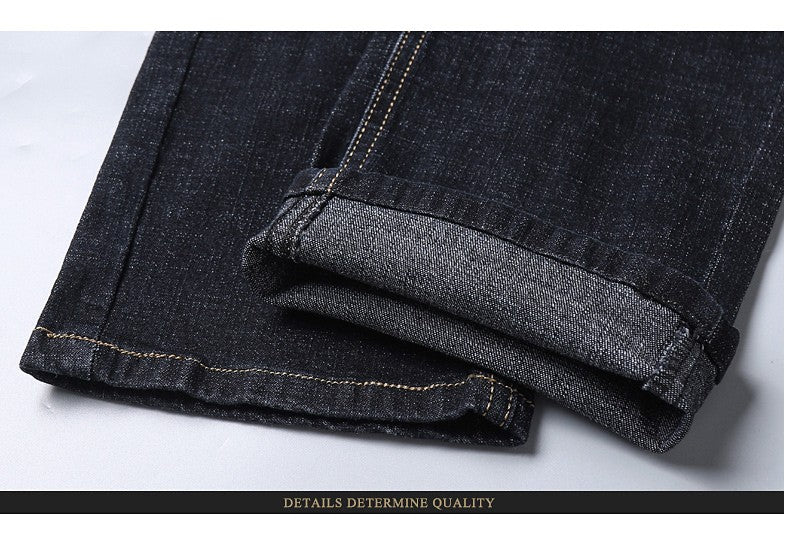 Calça Jeans Masculina Reta Masculina 2025 Nova Elástica Slim Fit Calças Confortáveis Macias de Negócios Calças Jeans Masculinas de Marca