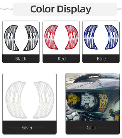 Road Faith Motorcycle Fairing Mesh Grill Side Vent Screen Front Side Grill for 2015-up Harley Touring Road Glide CVO Road Glide