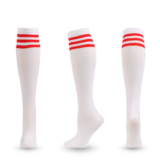 Unisex Compression Socks Football Socks Non-slip Long Tube Knee High Stockings Socks Striped Soccer Socks Running Sports Socks