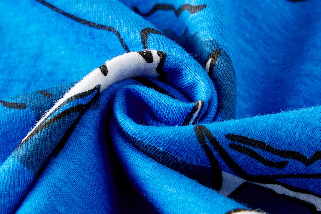 Age 1-8 Kids Sleepwear 4 Seasons  Cotton Full Print Cartoon Shark Pajamas Boys  Daily Basic Long Sleeved Soft Loungwear Set