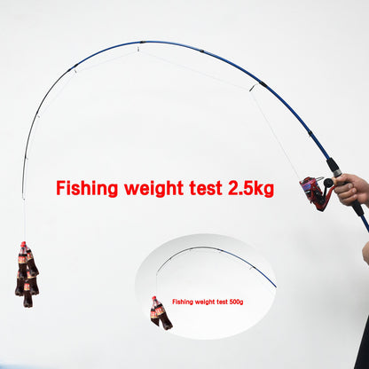 BIUTIFU Vara de Pesca Mini Baitcasting e Spinning 4/5 Seções 1.8/2.1m Carbono para Viagem Peso de Arremesso 5-20g Rápida Ultraleve para Isca