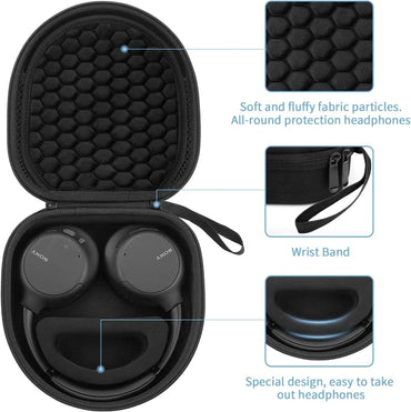 Headphone Hard Case for Sony WH-CH700N / CH710N / CH720N / Edifier W830NB Earphone Travel Protective Cover EVA Storage Bag