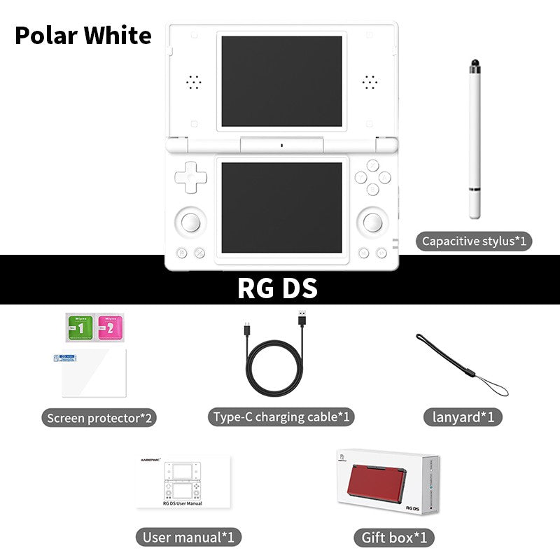 2026 Hot Sale Anbernic RG DS Handheld Game Console 4" IPS Dual Screen Android 4000mAh Flip Video Games Player