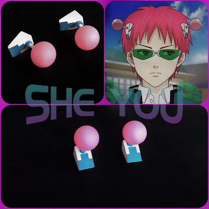 Anime The Disastrous Life Of Saiki K. Cosplay Props Saiki Kusuo Wig Hairpins Glasses Green Lens Sunglasses Costume Accessories