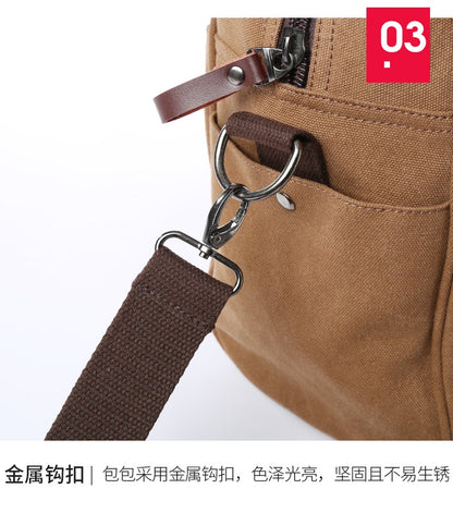 Bolsa Masculina de Lona, Bolsas Casuais de Negócios para Notebook de 15.6 polegadas, Mochila de Viagem de Ombro Fashion e de Alta Qualidade