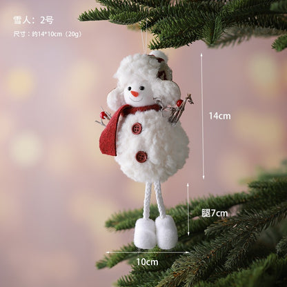 2Pcs New Christmas Cute Plush Angel Doll Pendant Lovely Boys Girls Xmas Tree Hanging Decoration Merry Christmas Party Ornaments