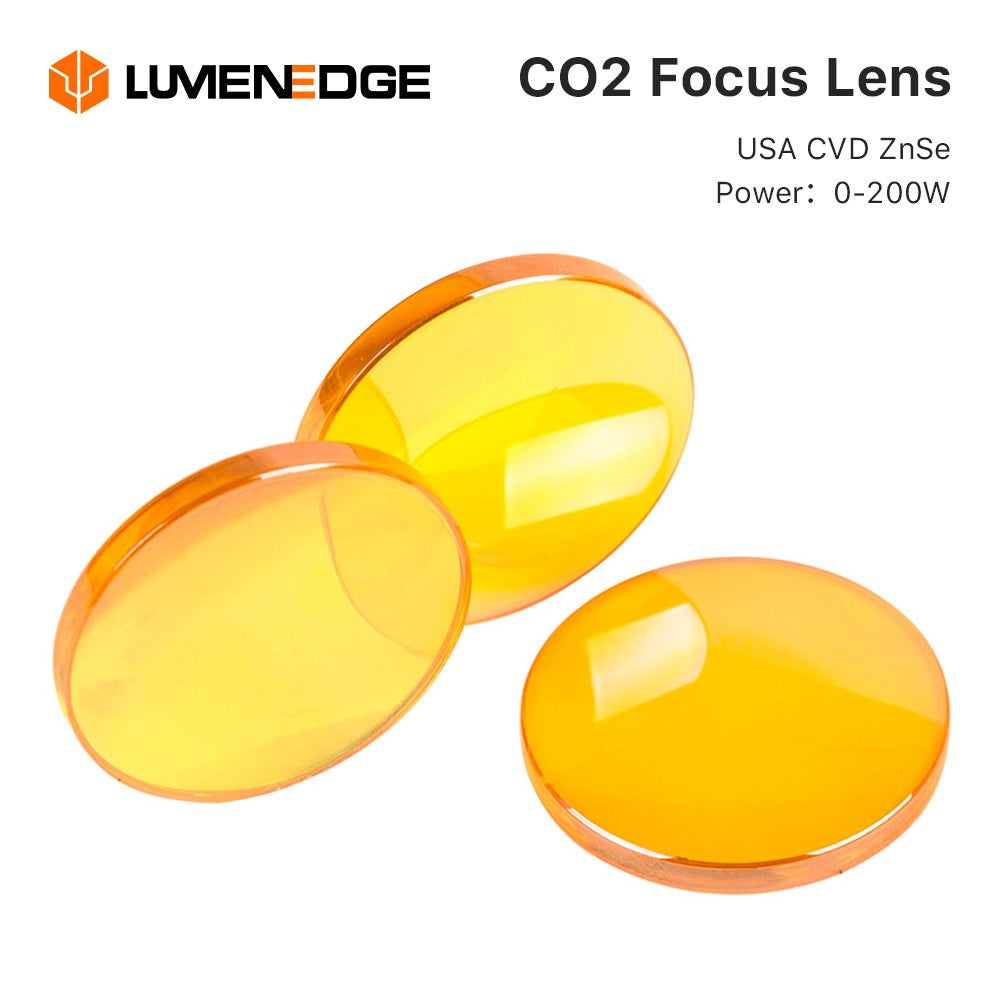 Lente de Foco CO2 Znse CVD LumenEdge USA Diâmetro 18 19,05 20 mm Distância Focal 38,1 50,8 63,5 101,6 127 mm para Máquina de Corte e Gravação a Laser