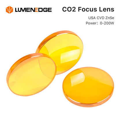 Lente de Foco CO2 Znse CVD LumenEdge USA Diâmetro 18 19,05 20 mm Distância Focal 38,1 50,8 63,5 101,6 127 mm para Máquina de Corte e Gravação a Laser