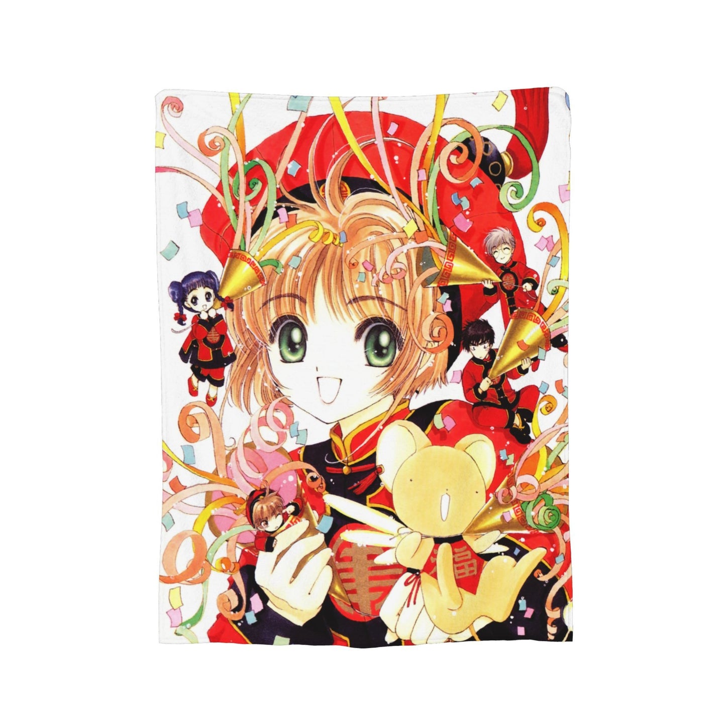 Anime Cardcaptor Sakura Cobertor de flanela, verão, portátil, super macio, mantas para casa, sofá, colcha fina de pelúcia