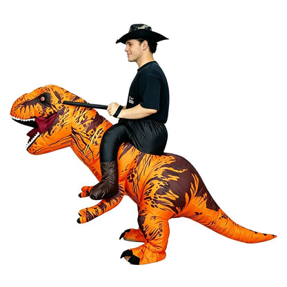 Ride on Tyrannosaurus Rex Inflatable Dinosaur Costume Adult Male Female Cosplay Halloween Mascot Party Costume