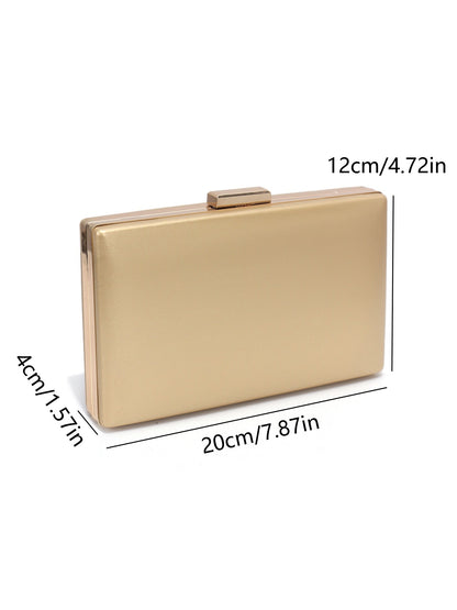 PU Fashion Female Evening Bags Golden Luxury Small Clutch Chain Shoulder Flap Design Handbags Purse