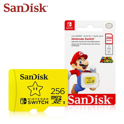 Cartão micro sd SanDisk original 128 GB 256 GB 512 GB 1 TB U3 microSDXC Cartão de Expansão de Memória para Nintendo Switch Até 100 MB/s
