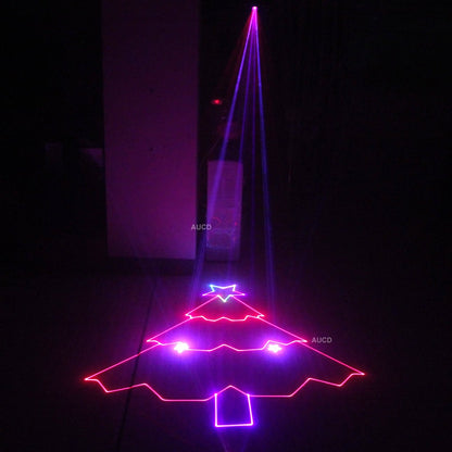 USA Warehouse 5W RGB Laser Animation Scan Projection Lights Compatible with Apple&Android Phone App Edit ILDA for Stage Lighting