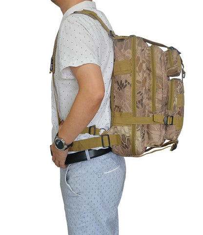Mochila Tática Militar de 30L em Nylon 900D Impermeável para Esportes ao Ar Livre, Acampamento, Caminhada, Trekking, Pesca e Caça