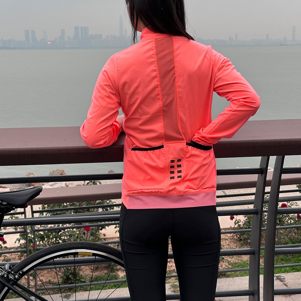 WOSAWE Women's Cycling Jacket Windbreaker Windproof Bike Vest Running Riding MTB Road Bike Tops
