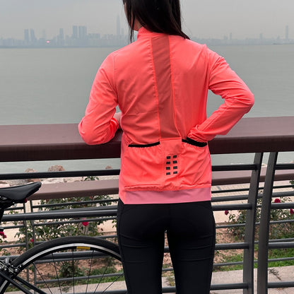 WOSAWE Women's Cycling Jacket Windbreaker Windproof Bike Vest Running Riding MTB Road Bike Tops