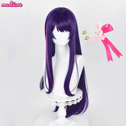Peruca de Cosplay Oshi no Ko Hoshino Ai Hoshino Ruby Hoshino Akuamarin Arima Kana Peruca de Cosplay Cabelo Resistente ao Calor Perucas de Anime + Touca de Peruca