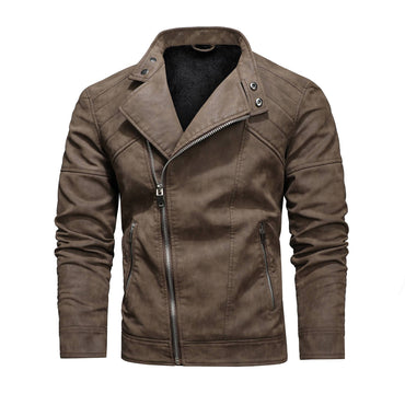 Jacket Men Coat Winter Leather Bomber Genuine Casual Brown Jackets Coats Faux Leather Vintage Black Biker Jacket Men Windproof