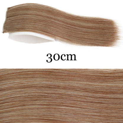 MERISI HAIR Apliques de Cabelo Sintético Liso Invisível com 2 Presilhas, Aumento de Volume, Extensões de Cabelo, Cobertura Lateral Superior