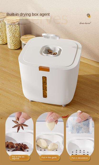 Tambor de armazenamento de ração para animais de estimação Tambor grande de armazenamento de alimentos Selado à prova de umidade Tambor de ração para gatos Armazenamento de ração para gatos Ração para cães Tigela para gatos