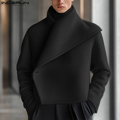 Stylish Casual Style Tops INCERUN New Men Deconstruction Design Solid Loose Jackets Handsome Male Long Sleeved Jackets Coat 2025