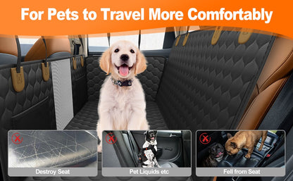 Acessórios de Viagem para Pets à Prova d'Água Assento Dobrável para Carro para Cachorros Cadeira de Carro para Pets Rede de Segurança Tapete de Porta-Malas Protetor de Banco Traseiro de Carro