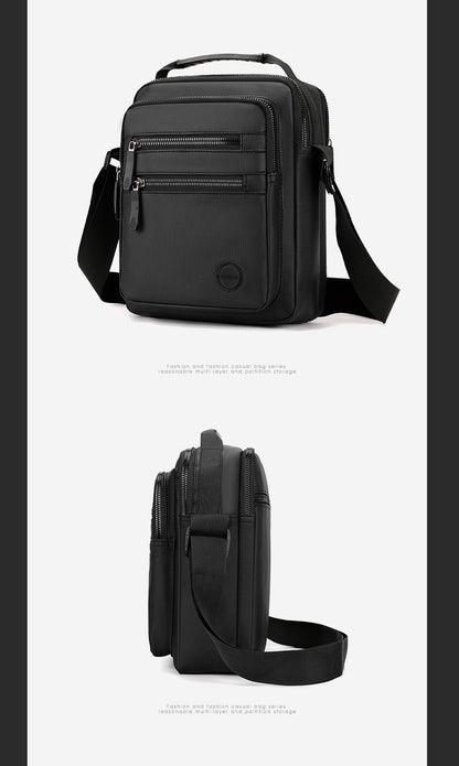 Fashionable Men's Crossbody Bag, Adjustable Shoulder Strap, Multiple Pockets, Business Bag, Commuting Bag, Daily Bag, Etc