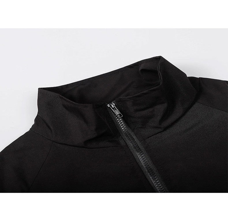 Hip Hop Varsity Jacket Men High Street Patchwork Color Black Windbreaker Coats Women Spring Autumn Thin Fashion College Jackets