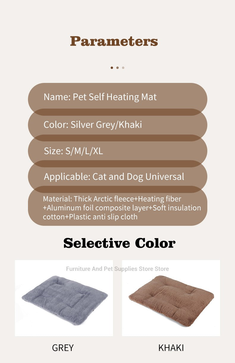 Almofada térmica autoaquecível para animais de estimação, almofada térmica extra quente para caixas de cachorro lavável antiderrapante, tapete para canil, suprimentos para cães e gatos de pequeno e médio porte