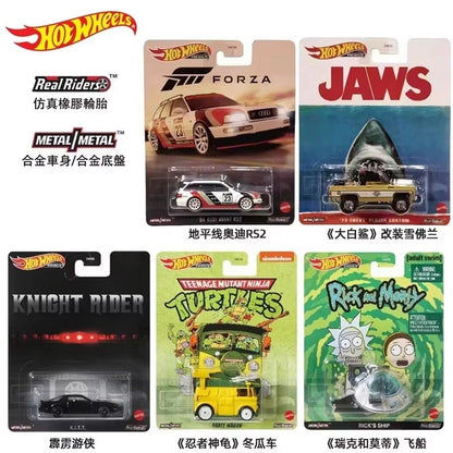 New Genuine Hot Wheels Entertainment Pop Culture Oil Set Topgun Pors Rs Shark Alloy Car Vanquish 007 2000gt Toy Boy Cool Gifts