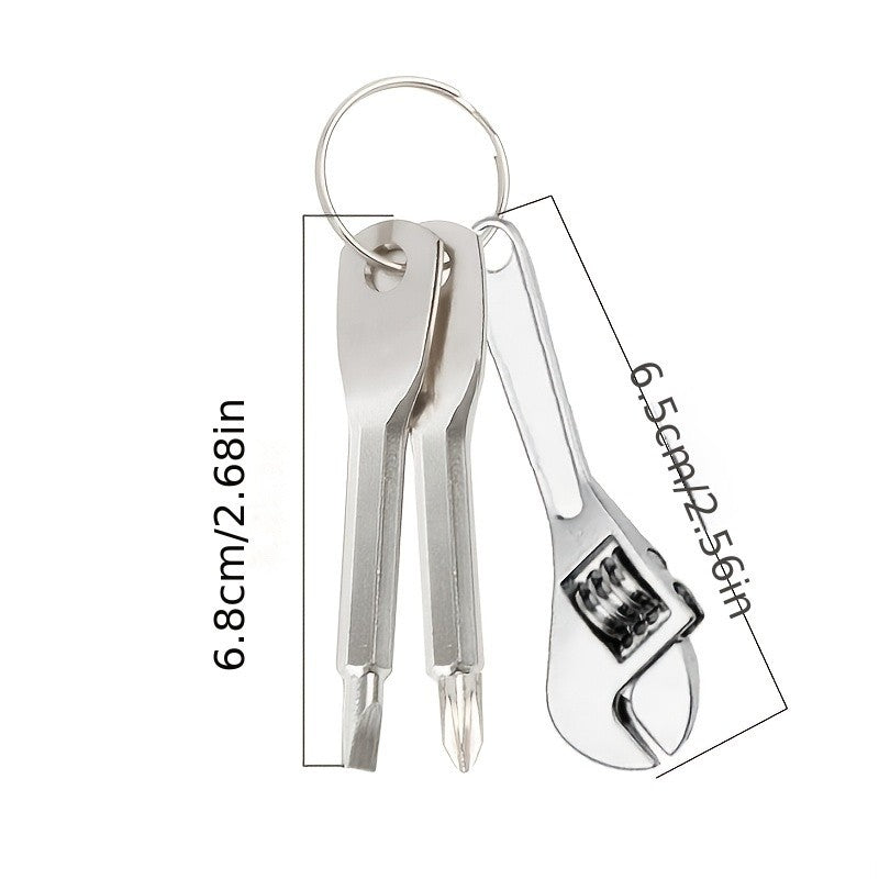 Multiferramenta Portátil Chaveiro Aço Inoxidável Chave Chave de Fenda Kit de Ferramentas Mini Reparo Diário Gadget EDC ao Ar Livre Acessório de Chaveiro