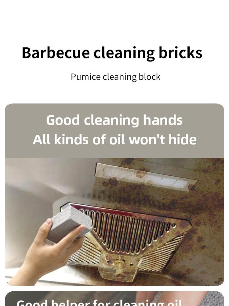 Barbecue Cleaning Brick Barbecue Grill Cleaning Brush Grill Pan High Temperature Resistant Pumice Outdoor Travel Cleaning Tools