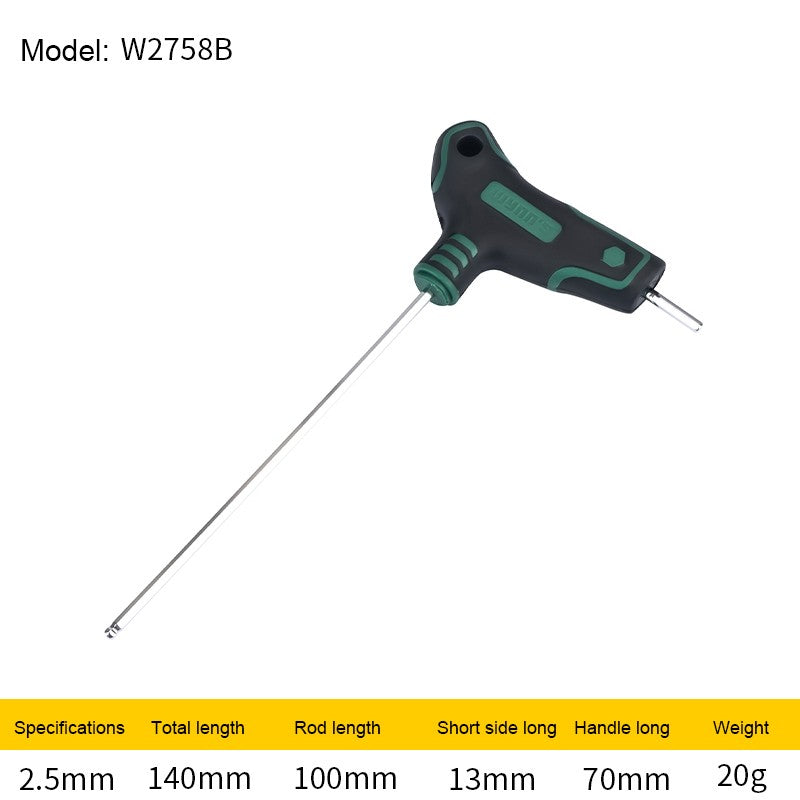 WYNN'S T-Handle Allen Wrench Metric Long Arm Ball/Flat End Hex Key Wrench 1.5-12mm Home Auto Bike Repair Hand Tool Screwdriver
