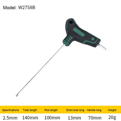 WYNN'S T-Handle Allen Wrench Metric Long Arm Ball/Flat End Hex Key Wrench 1.5-12mm Home Auto Bike Repair Hand Tool Screwdriver