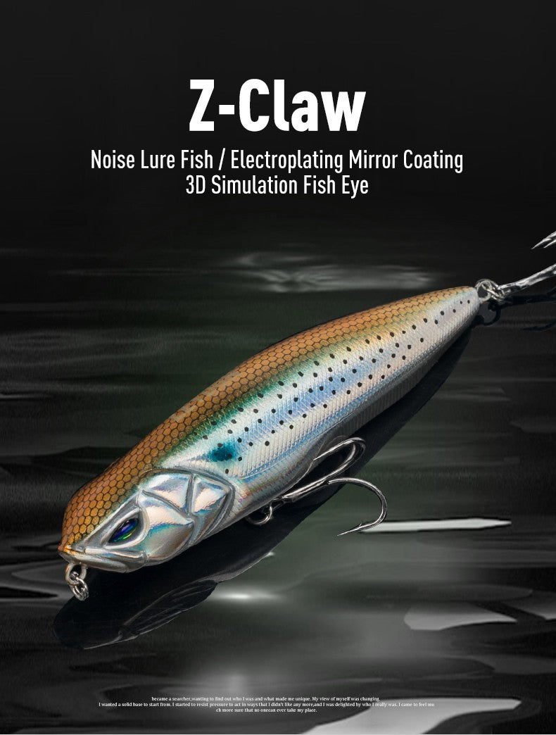 Iscas Artificiais Flutuantes LEYDUN Z-Claw Tipo Lápis 86mm 100mm 120mm Iscas Rígidas Topwater Stickbait de Superfície Boa Ação Wobblers para Robalos