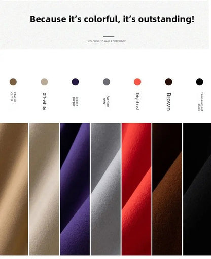 High-End Korean Style Double-Faced Cashmere Woolen Coat for Women Mid-Length Thickened Polyester Fiber Winter Outerwear