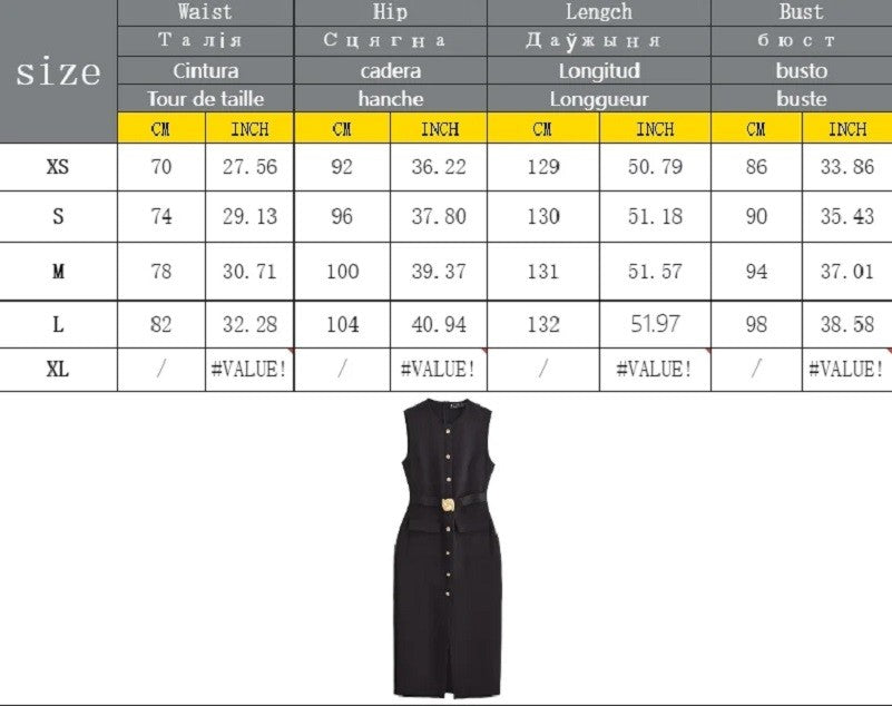 MUJER 2025 Womens Dresses Black Office Long Dresses for Women Spring Sleeveless