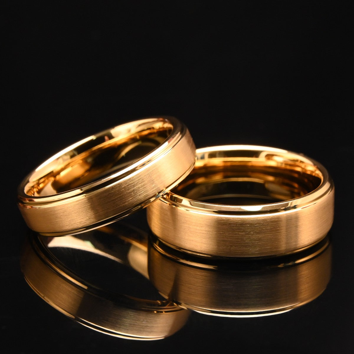 Aliança de tungstênio ouro 8MM/6MM masculina anéis de casamento anillos bague homme pareja de joias da moda alianças de noivado para casais presentes