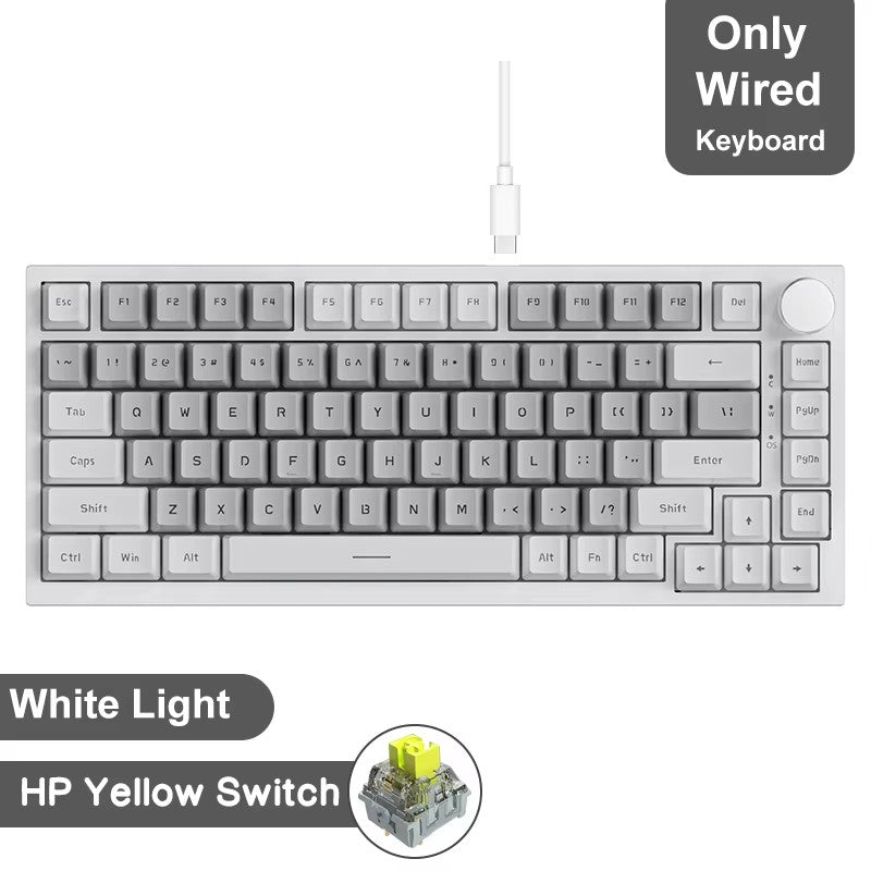 Teclado mecânico gamer Ajazz AK820/AK820Pro Bluetooth 5.1/sem fio/com fio, teclado customizado com botão selado de troca térmica