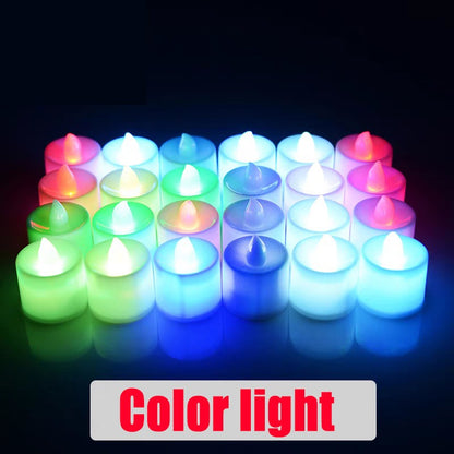 1/48PCS  LED Candle Battery-Power Tealight Flameless Fake Candle Light Christmas Wedding Birthday Wedding Romantic Decor Lamp