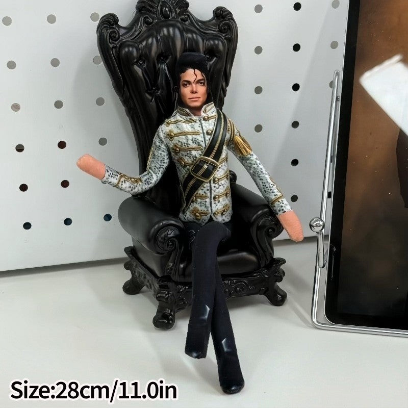 28cm Michael Jackson Action Doll Michael Jackson Cosplay Props Soft Stuffed Doll Abstract Joint Mobility Doll Collection Gift