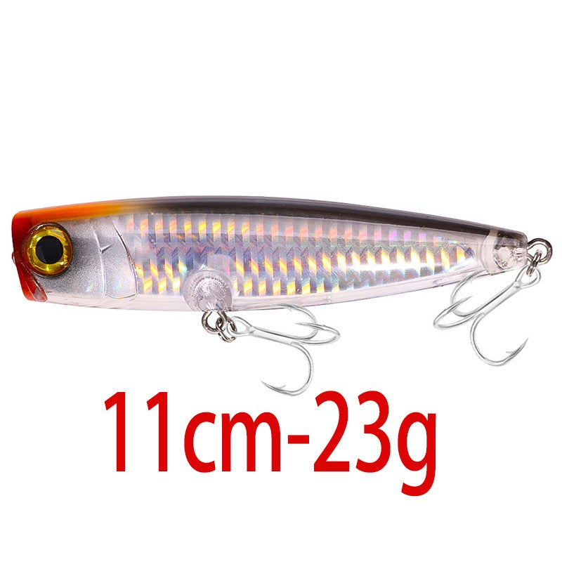 Iscas de Pesca Popper Topwater 11cm 23g 13cm 43g Pesca Boia Artificial Pesca de Baixo, Lúcio, Carpa, Wobbler, Artigos de Pesca