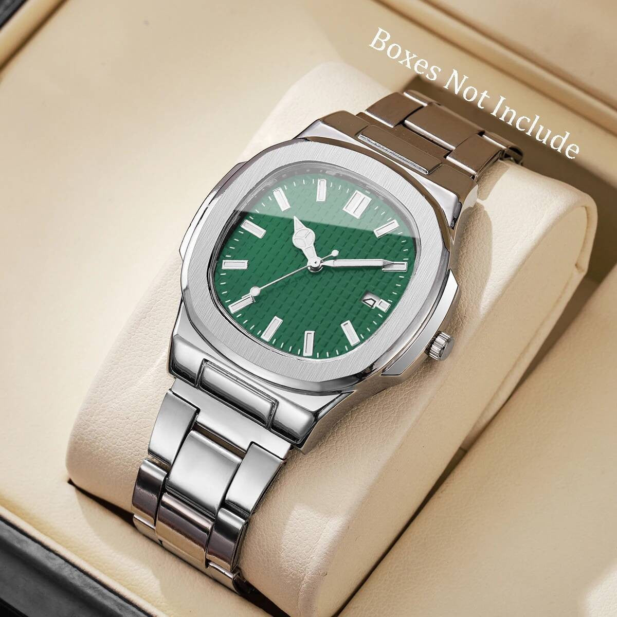 Luxury Square Men Business Watches Calendar Mens Quartz Watch Clock Gift Reloj Hombre?Without Box?
