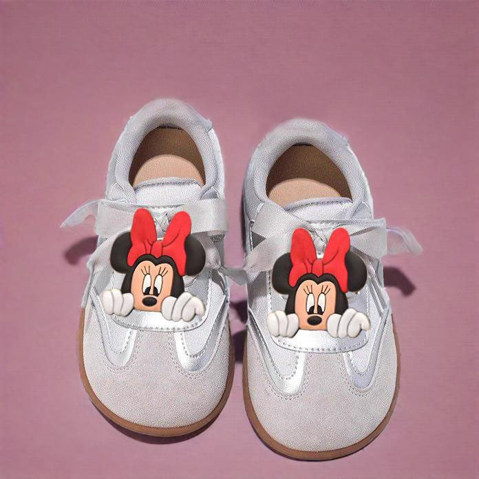 New Style Girls Casual Shoes Cute Minnie Anti-slip Kids Breathable Sport Footwear Children's Sneakers Soft Bottom Toddler Shoes